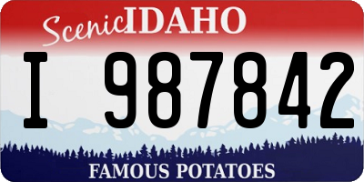ID license plate I987842