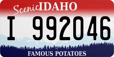 ID license plate I992046