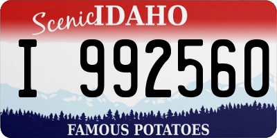 ID license plate I992560