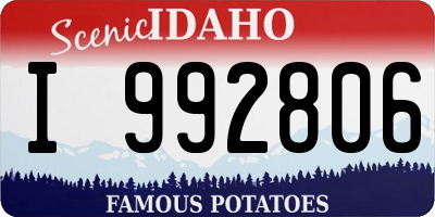 ID license plate I992806