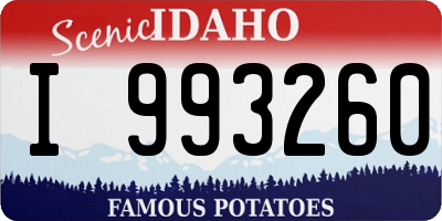 ID license plate I993260