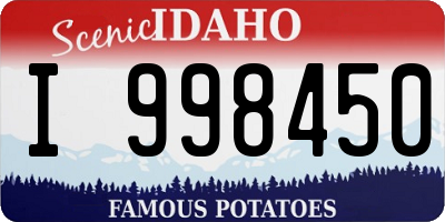 ID license plate I998450