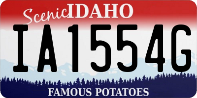 ID license plate IA1554G