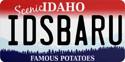 ID license plate IDSBARU