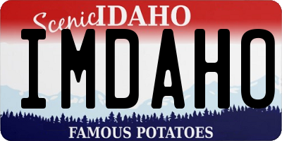 ID license plate IMDAHO