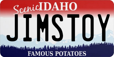 ID license plate JIMSTOY