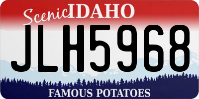 ID license plate JLH5968