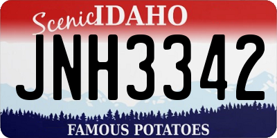 ID license plate JNH3342