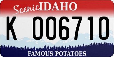 ID license plate K006710