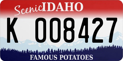 ID license plate K008427