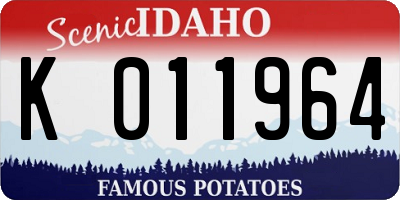 ID license plate K011964