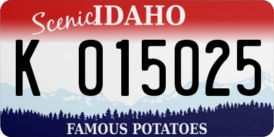 ID license plate K015025