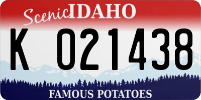 ID license plate K021438