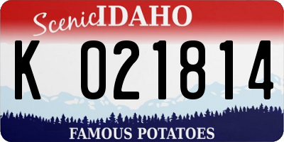 ID license plate K021814