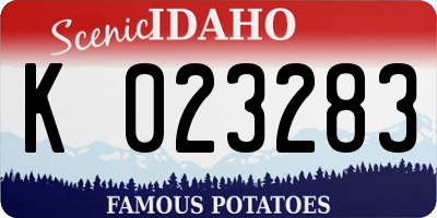 ID license plate K023283