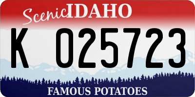 ID license plate K025723