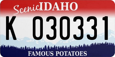 ID license plate K030331