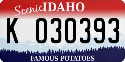 ID license plate K030393