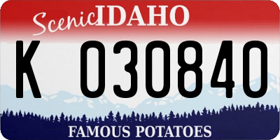 ID license plate K030840