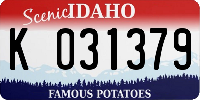 ID license plate K031379