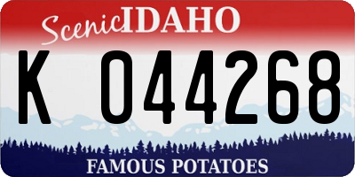 ID license plate K044268