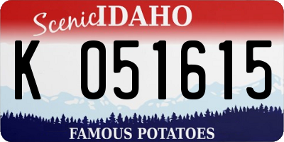ID license plate K051615