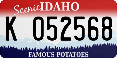 ID license plate K052568