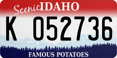 ID license plate K052736