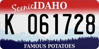 ID license plate K061728