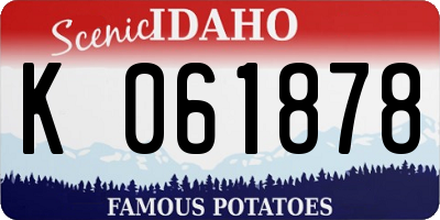 ID license plate K061878