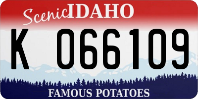 ID license plate K066109