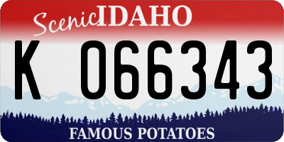 ID license plate K066343