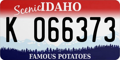 ID license plate K066373