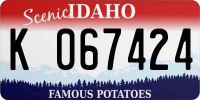 ID license plate K067424