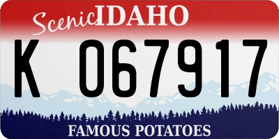 ID license plate K067917