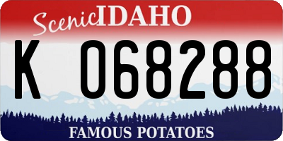 ID license plate K068288