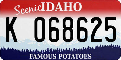 ID license plate K068625