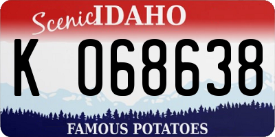 ID license plate K068638