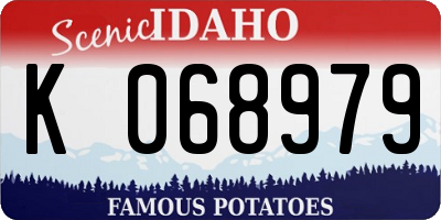 ID license plate K068979