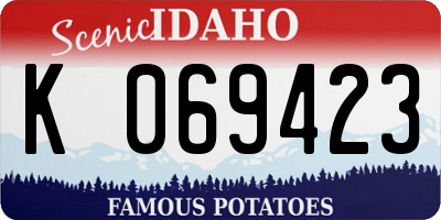 ID license plate K069423