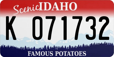 ID license plate K071732