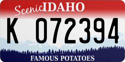 ID license plate K072394