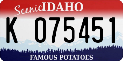 ID license plate K075451