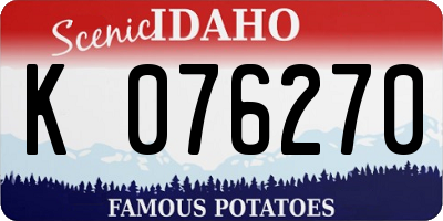 ID license plate K076270