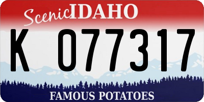 ID license plate K077317