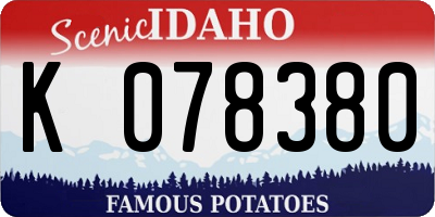 ID license plate K078380