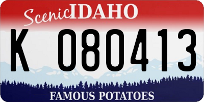 ID license plate K080413