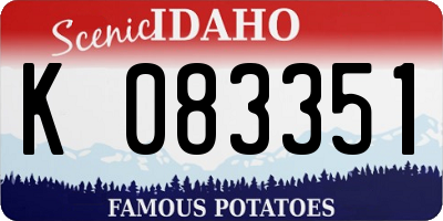 ID license plate K083351