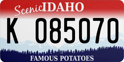 ID license plate K085070