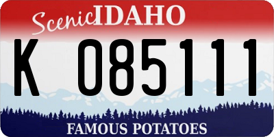 ID license plate K085111